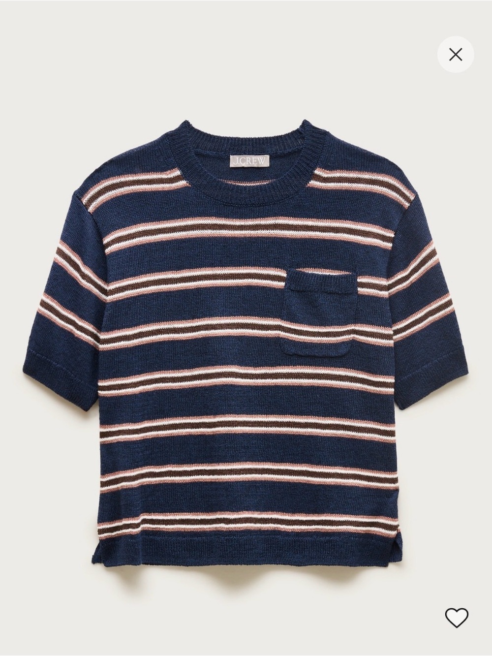 J. Crew Navy Stripe Short-Sleeve Knit Tee